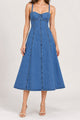 Vestido Largo Tiras HF10126 indigo claro para mujer dyaboo